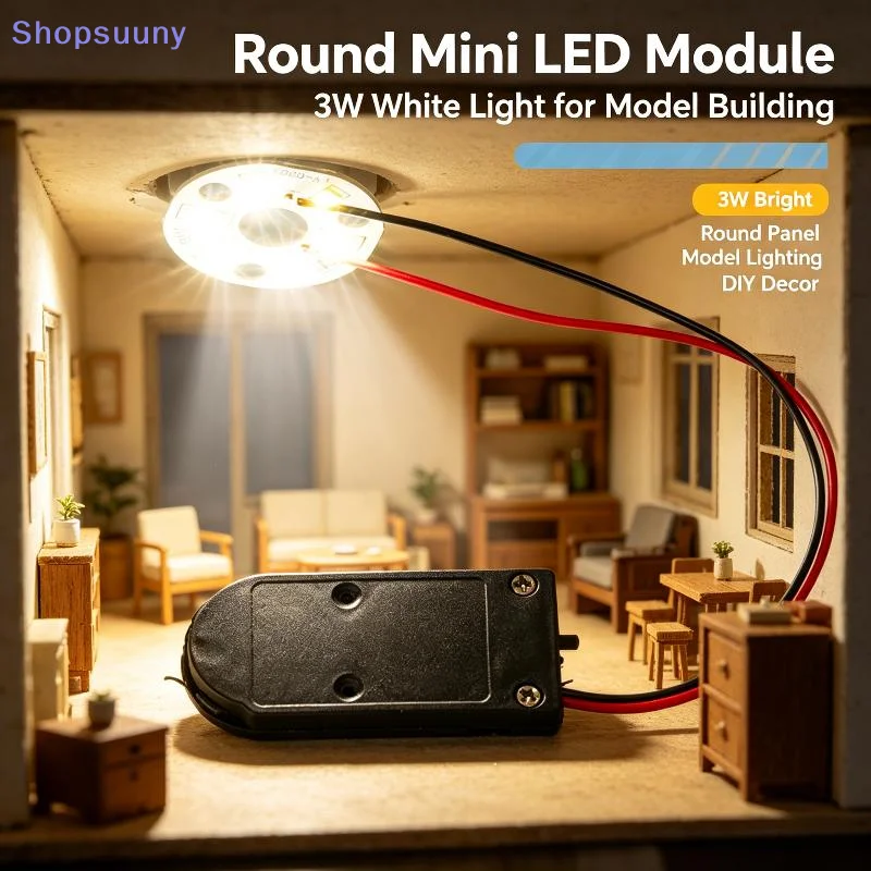 [SU]1Pcs Small Light Bulb/Battery Box Lamp Bead Luminous Material Accessory For DIY Model Making Scenery No Battery[SU] view 4