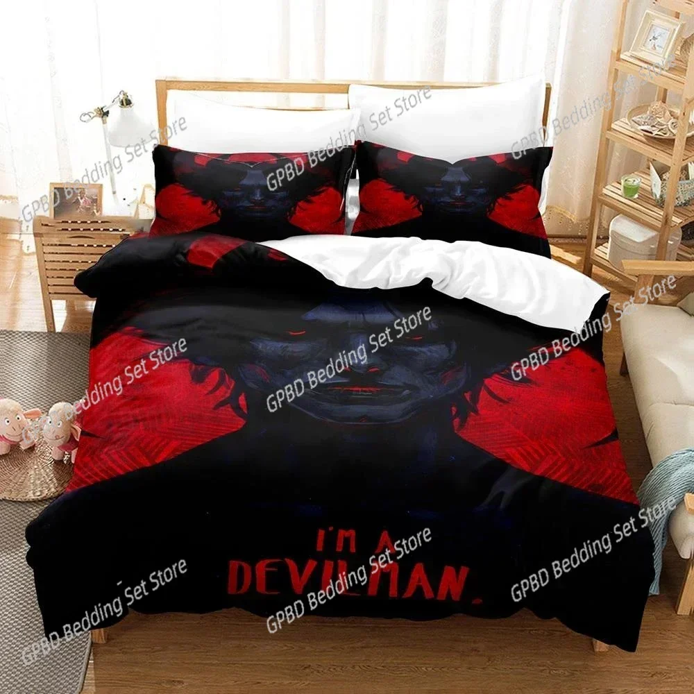 

Devilman Crybaby 3D NEW Duvet Cover Pillowcase Bedding Set Adult Boy Girl Bedroom Decoration Children Single Double Large