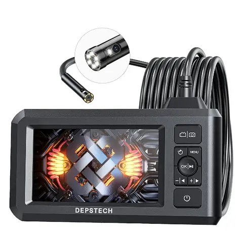 DEPSTECH 1080P 싱글 및 듀얼 렌즈 내시경 카메라, 4.3 인치 IPS LCD 검사 카메라, 7 LED, 자동차 하수구 검사 DS300