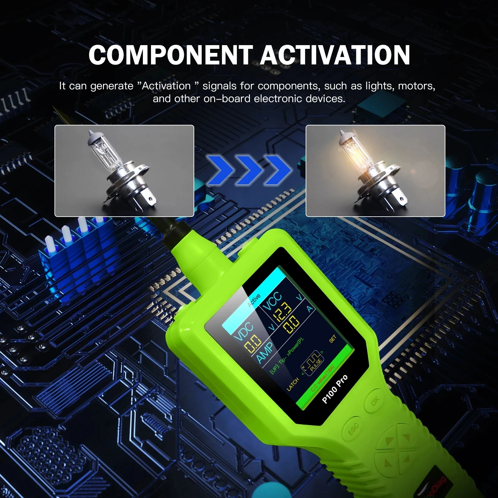 Topdiag P100 Pro P100 2M Car Motorcycle Circuit Tester Current Analyzer Probe OBD Car Diagnostic Auto Repair Tool PK Autel PS100