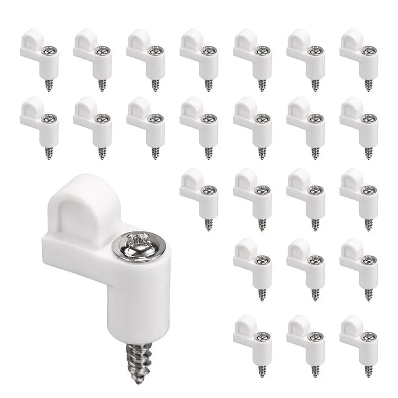 AEE2-24Pcs 3/8 Inch Nylon Window Screen Clips With Alloy Screws For Secure Fastening -