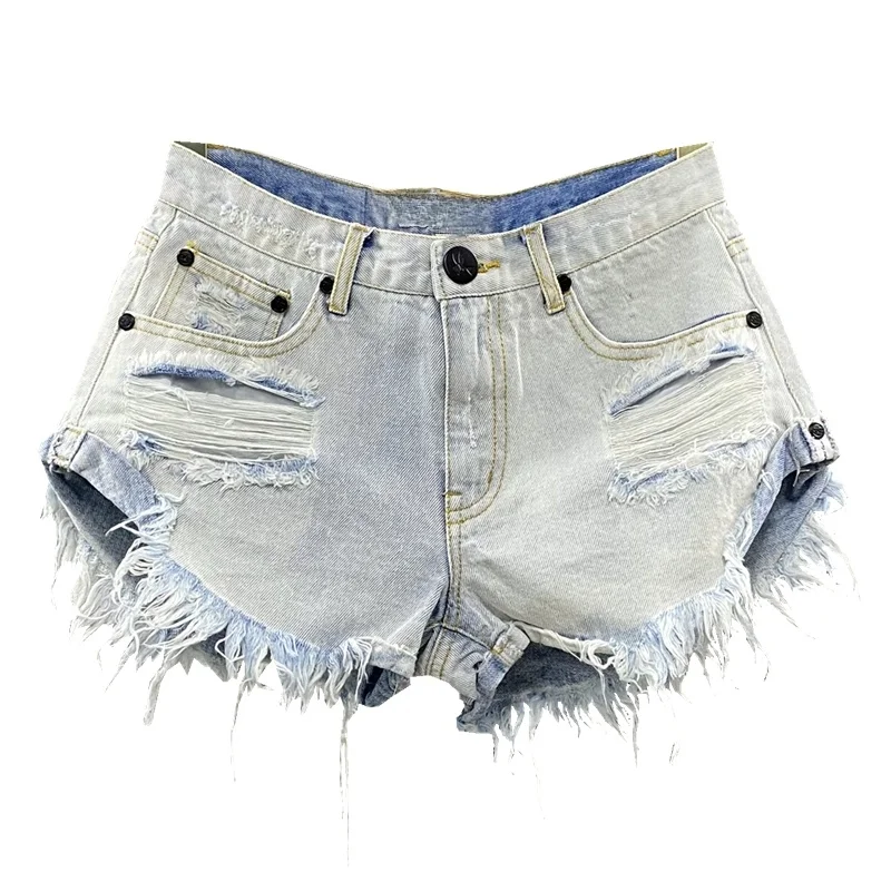 Imagem -05 - Sexy Baixa Cintura Denim Shorts Verão para Mulheres Rasgado Buraco Buracos Calcinhas Quente 2023 Novo Streetwear Férias Praia Curto Femme