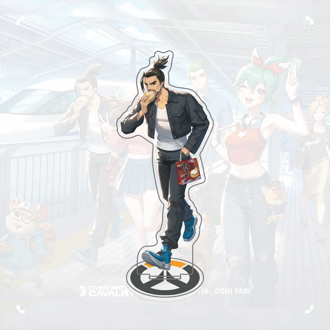 Overwatch Collab Exclusive Acrylic Stand, DVa Kiriko Mercy Genji Anime Figure Standee, Game Desk Decor Limited New Keychain view 6