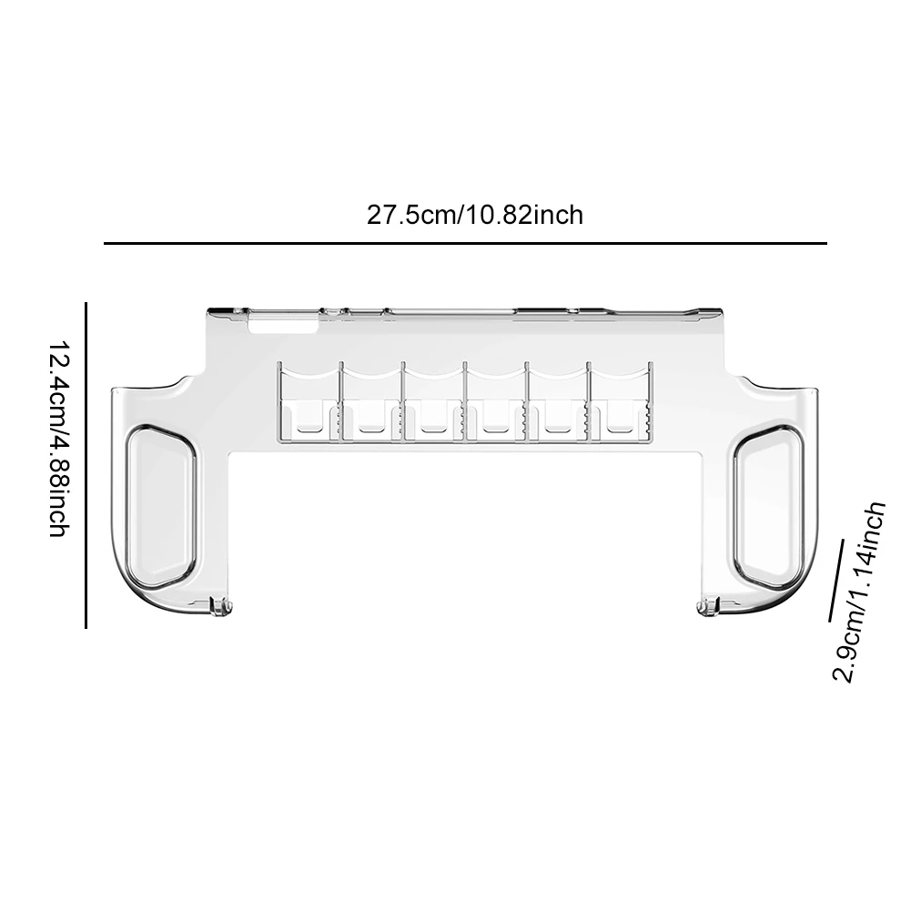 Clear PC Case for Nintendo for Switch 2 Transparent Shell Anti-scratch Protection Sleeve with 6 Game Card Slots Game Accessories