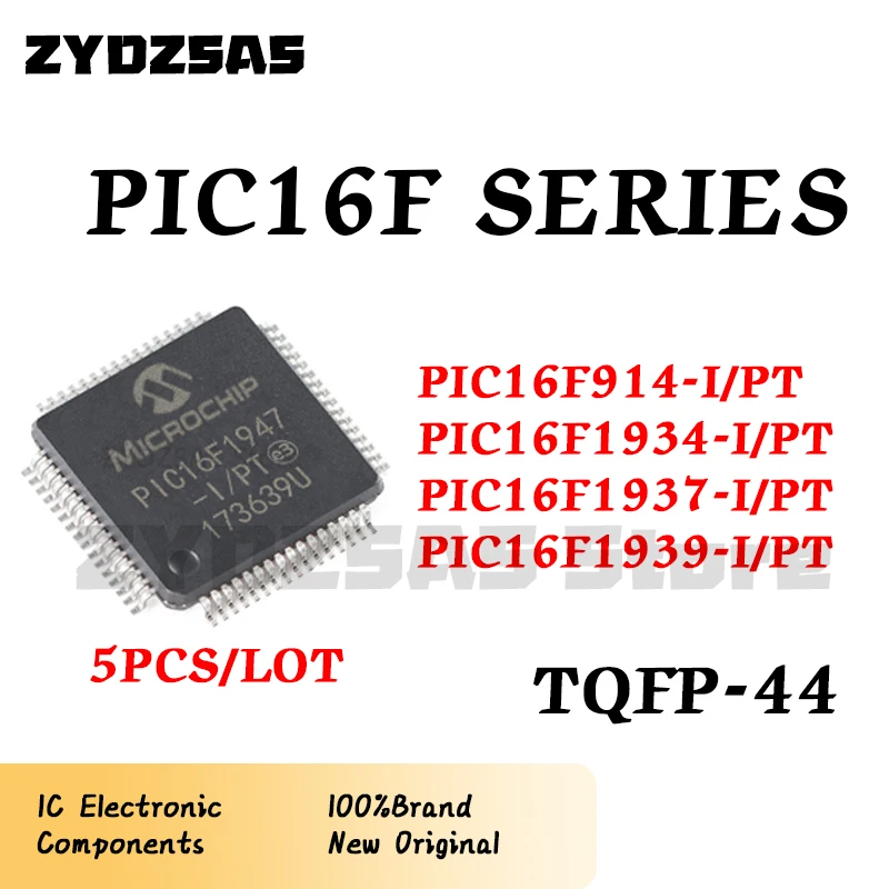 5PCS/LOT PIC16F914 PIC16F1934 PIC16F1937 PIC16F1939 I-PT IC Chip TQFP-44