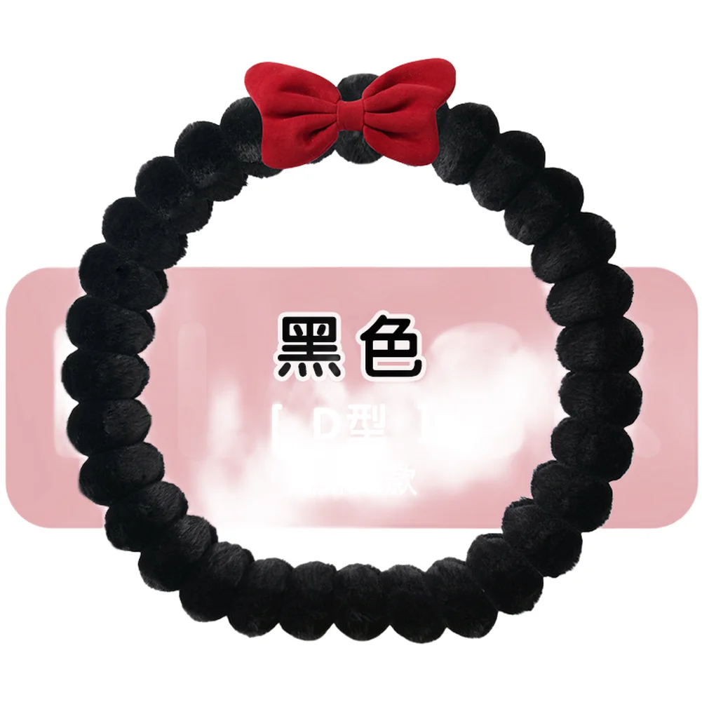 Car Steering Wheel Cover 36CM Winter Plush Car Steering Wheel Cover Princess Style Sweet And Warm Soft Plush Anti-Slip Grip