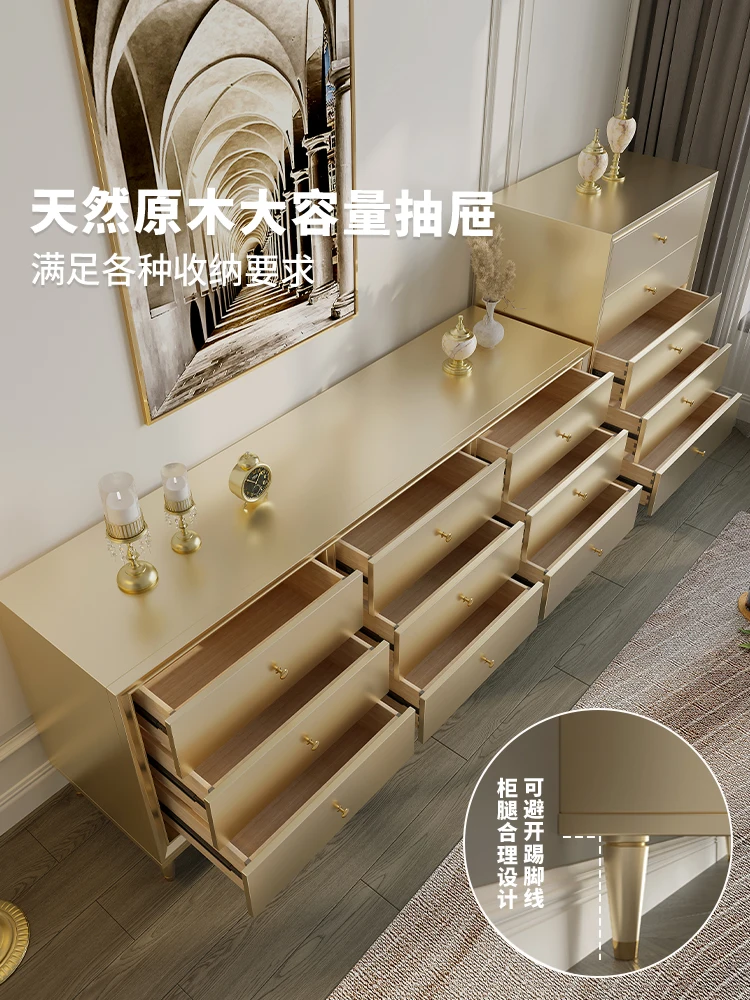 خزانة ذات أدراج من الخشب الصلب لغرفة النوم وخزانة بجانب السرير وغرفة المعيشة وخزانة ذات أدراج متكاملة وخزانة تخزين