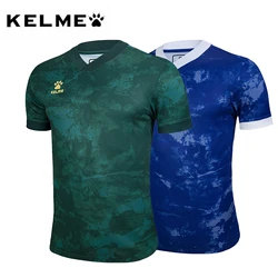 KELME Soccer Jersey Men Football T-shirts Summer Training Sportswear Breathable Short Sleeve Men's Jersey Custom Football Kit