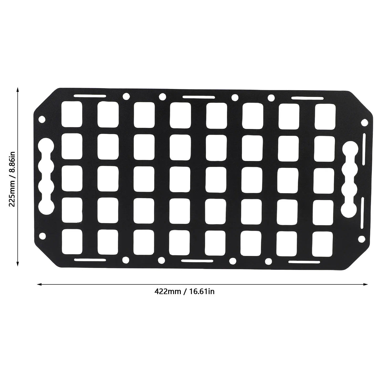 Truck Bed Molle Panel Versatile Aluminum 16.61x8.86x0.08in Finely Processed L Track Molle Panel for Cars SUVs Pickup Van RVs image 3