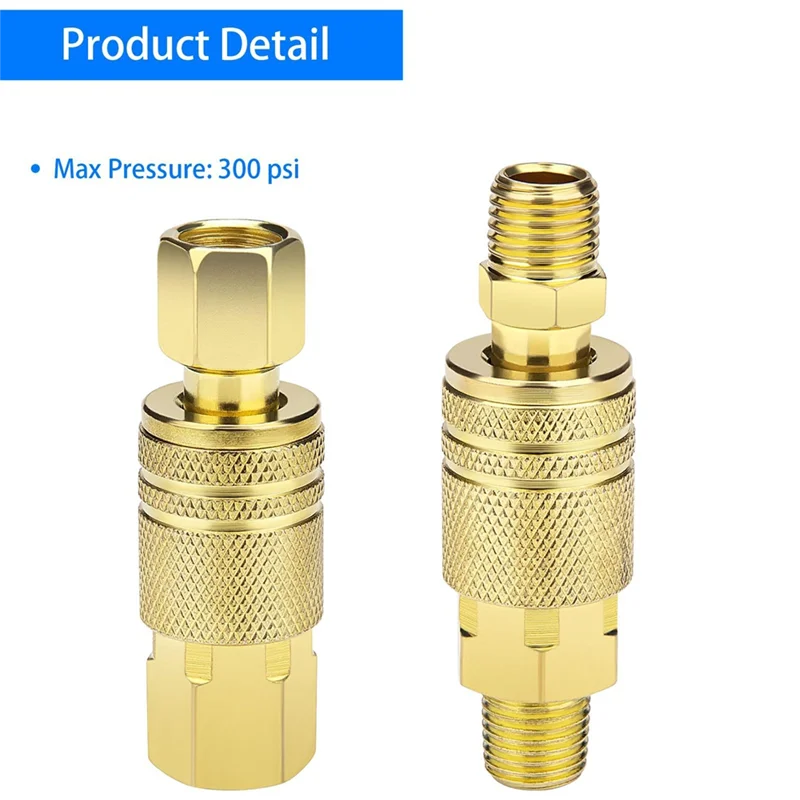 

A88E-Air Hose Fittings 1/4-Inch NPT Quick Connect Kit Air Compressor Fittings With Universal Air Coupler