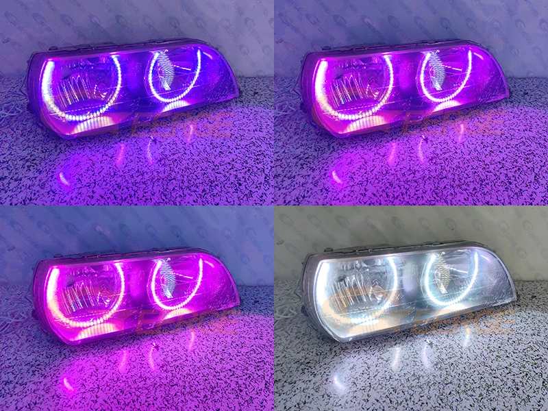 For Toyota Chaser JZX100 1996 - 1999 2000 2001 RF Remote Bluetooth App Multi-Color Ultra Bright RGB LED Angel Eyes Halo Rings