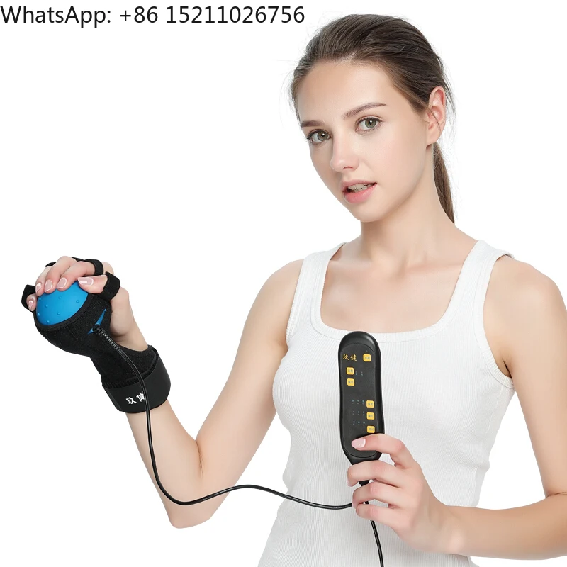 Electric Hand Massage Ball Infrared Therapy Hot Compress Stroke Hemiplegia Finger Rehabilitation Recovery Training Machine