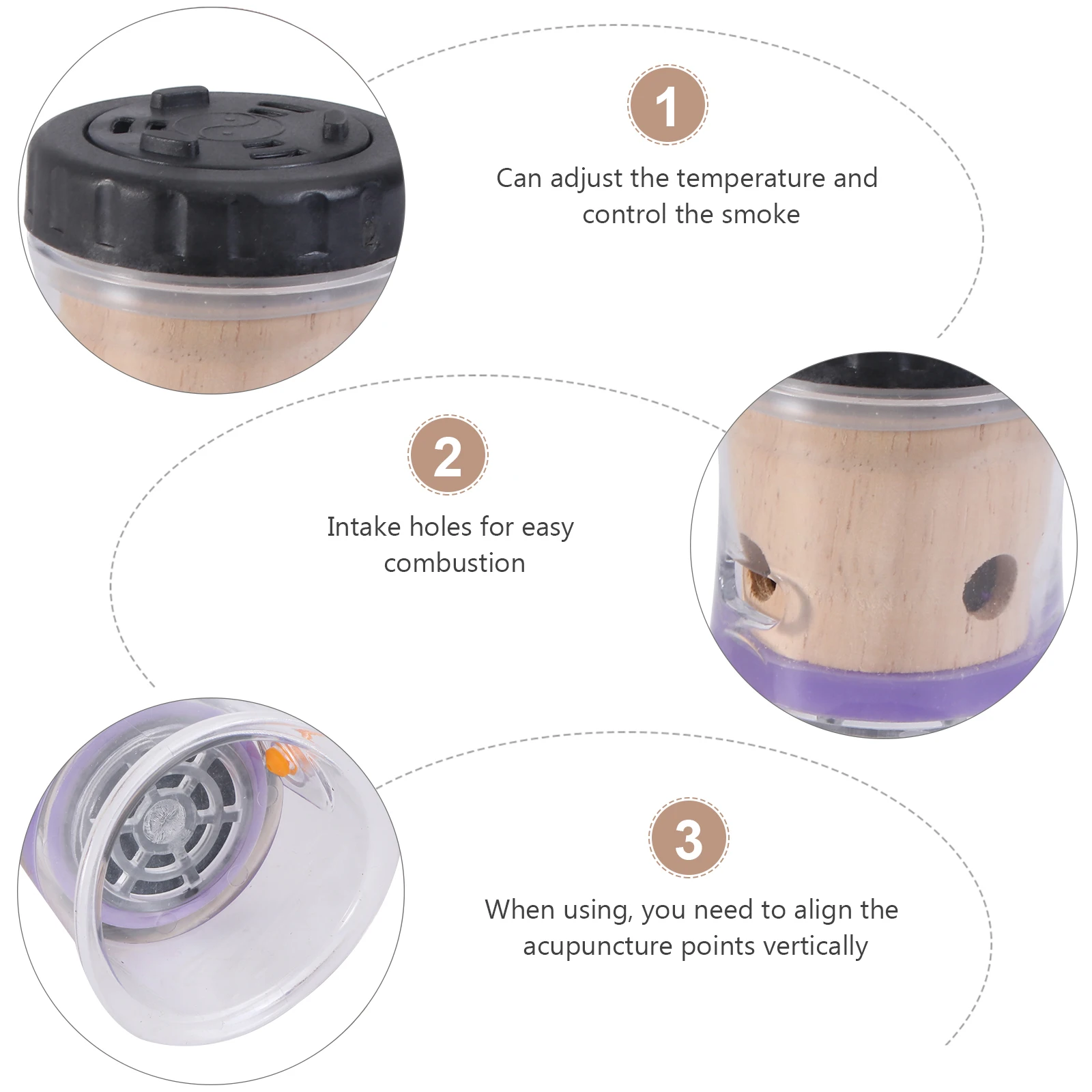 

Moxibustion Cupping Pot Moxa Box Heat Tank Cone Holder Large Burner Tool Therapy Health Care Device