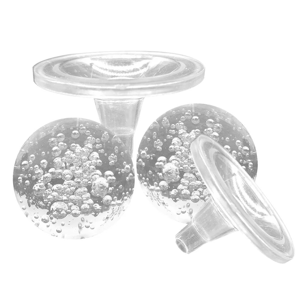 

2Pcs Bubble Glass Spheres Holder Decorative Balls Set Fish Tank Fountain Indoor Waterfall Crystal Globe Home Decor
