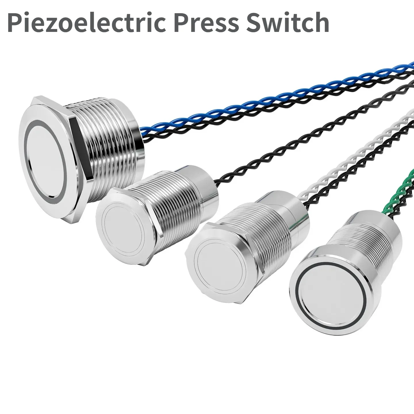 12/16/19/22/30mm Metal Piezoelectric Press Switch Stainless Steel IP68 Waterproof Touch Pressure Button