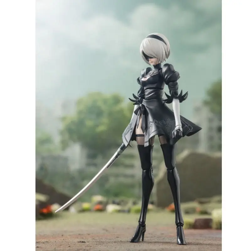 

Оригинальная фигурка Bandai SH Figuarts NIER AUTOMATA 2B SHF в наличии, коллекционная аниме-фигурка, модель, игрушка, фигурка из ПВХ, подарок
