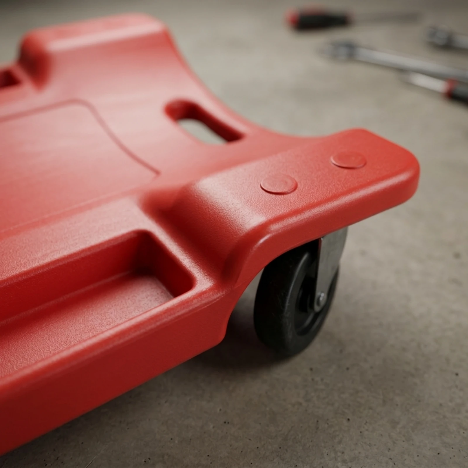 Blow Molded Rolling Creeper Swivel Casters Mechanic Creeper Board Shop Tool Raised Edges for Garage view 5