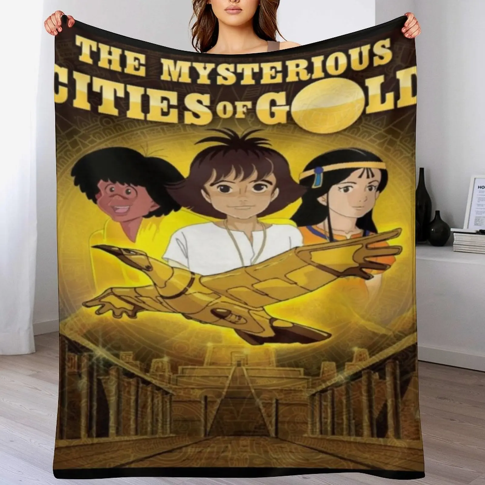 

The mysterious cities of gold Throw Blanket Sleeping Bag cosplay anime Blankets