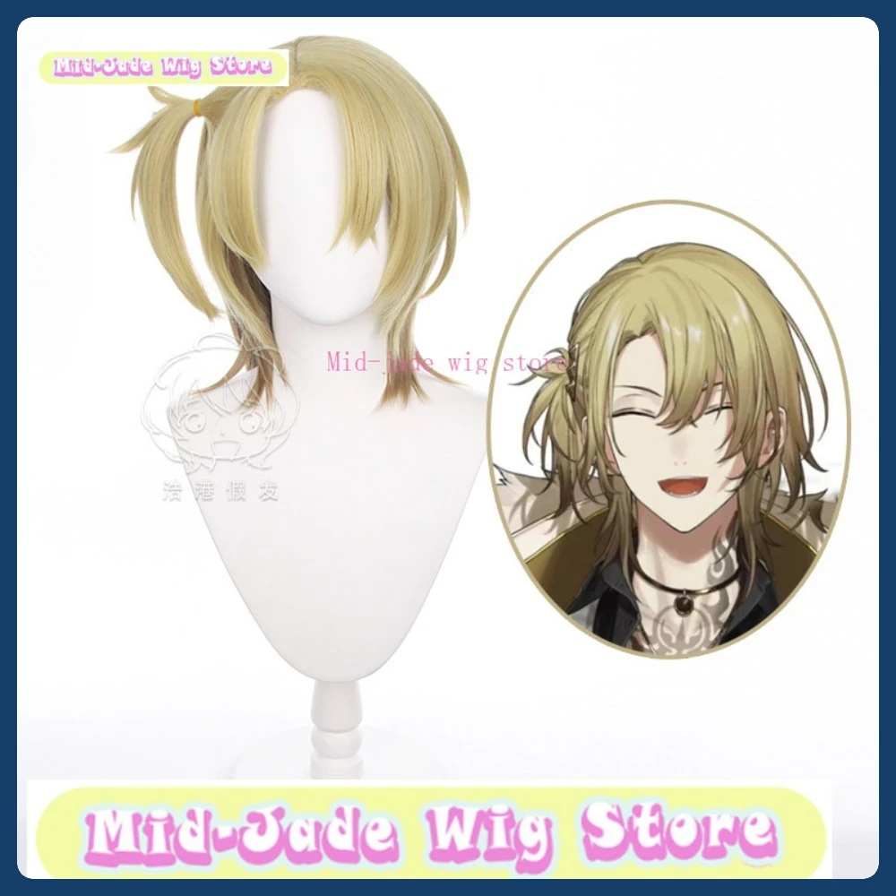 Peluca de Cosplay de Mid-jade Luca Kaneshiro, juego de Anime, disfraz de juego de rol, accesorios de disfraz de Halloween, pelo sintético