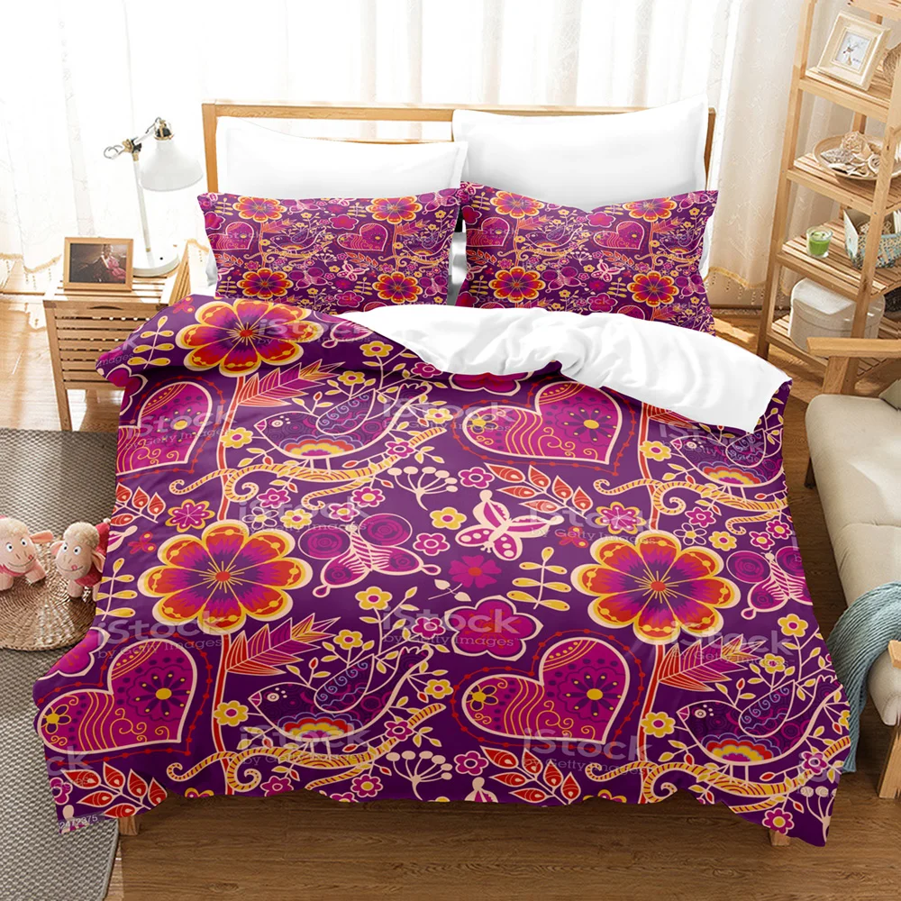 

3DBohemian style Bedding Sets Duvet Cover Set With Pillowcase Twin Full Queen King Bedclothes Bed Linen