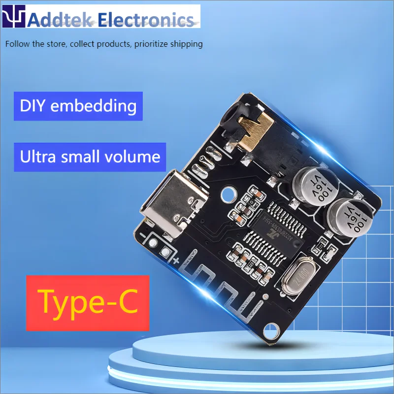 DIY Bluetooth Audio Receiver board Type-C with Bluetooth 4.1 5.0 Non destructive sound quality car audio amplifier DIY module