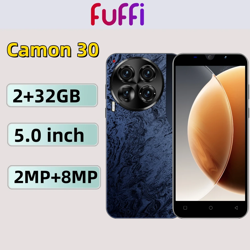 FUFFI Camon 30 Premier smartphone 2+8MP android 5.0 inch with 2 RAM 32GB ROM 2500mah Battery Google Play Store Cell phones