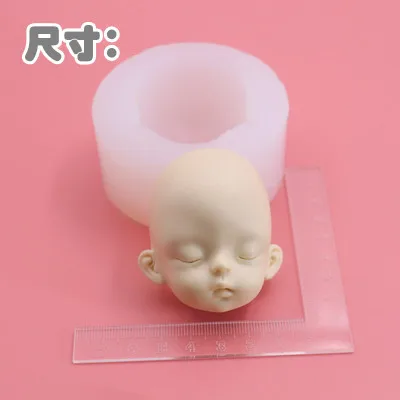 3D Ultra Light Clay Doll Face Silicone Mold Figure Face Resin Clay BJD Sleep Baby Doll Face Mold