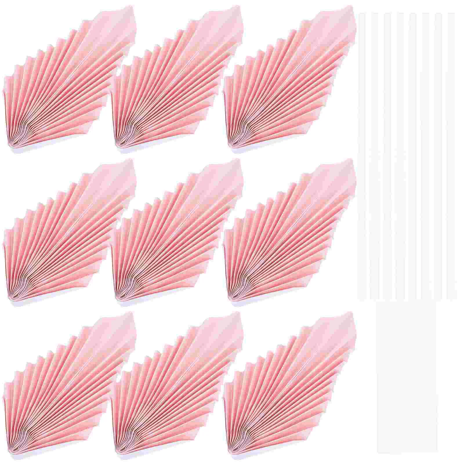 10PCS Palm Leaves Paper Fan Cakes Topper Birthday Cake Picks Cake Inserts Decorations Cupcake Topper