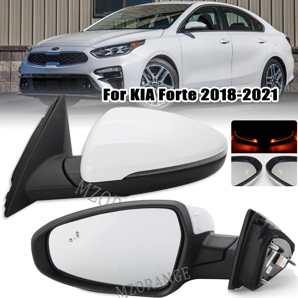 

10Pins side mirror For KIA FORTE CERATO SHUMA 2018-2021 Rearview Heated Mirrors assy turn signal Electric folding Car Accessory