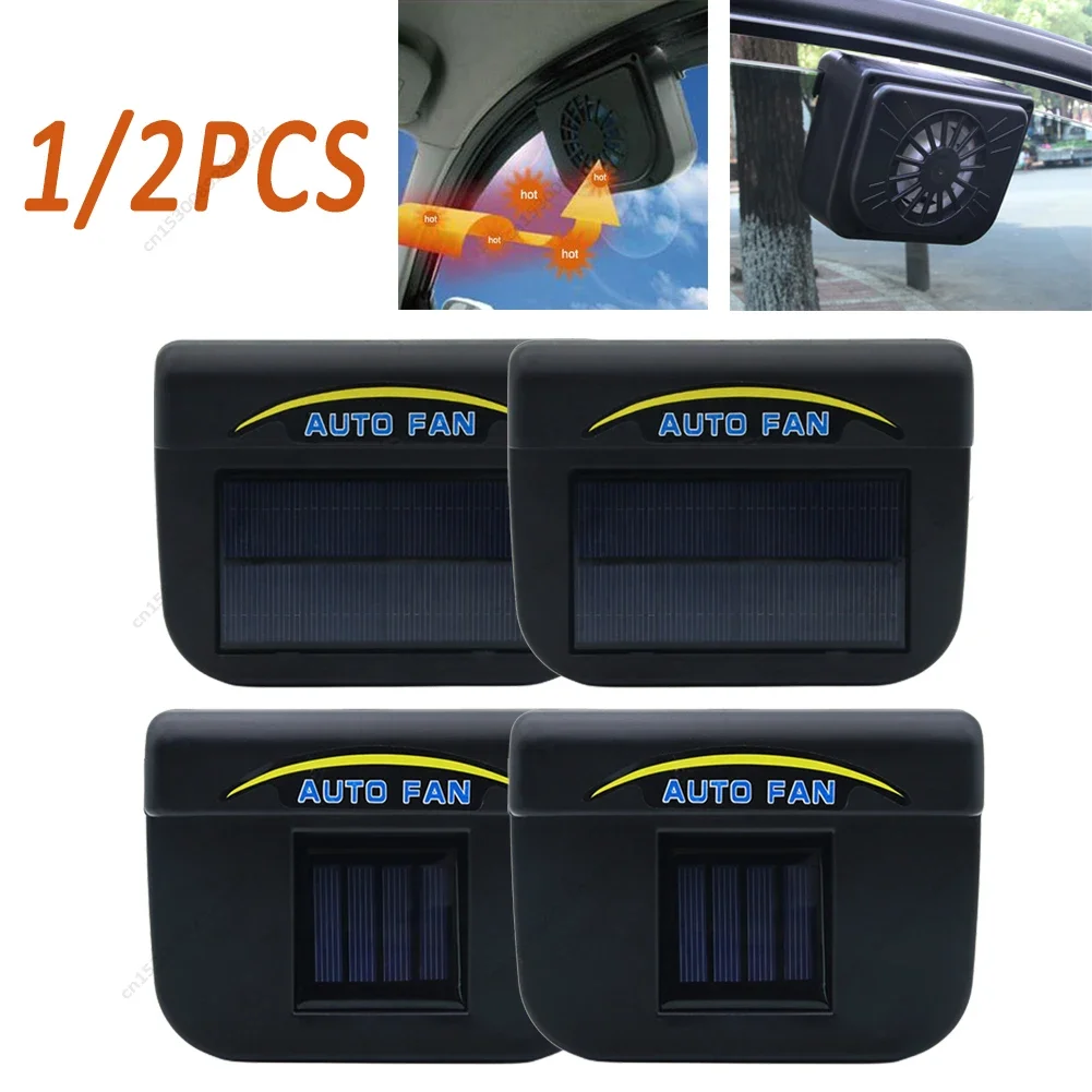 Solar Powered Car Air Cooler 0.8W Auto Air Vent Exhaust Fan Automatic Car Cooling Fan Mini Auto Ventilator for Truck Vehicle