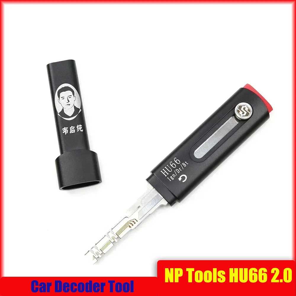 NP Tools HU66 2.0 Pro Twist Decoder 2in1 Car Decoder Tool with Handle Hu66 Kwik Decoder Locksmith Supplies for VW Hardware Tools