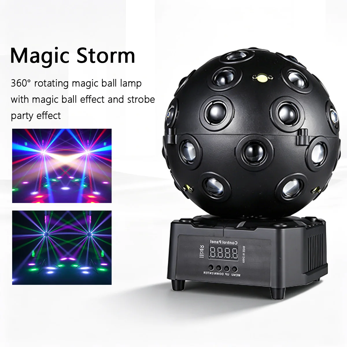 150W DMX512 LED Stage Ball Light 33x3W LEDs 6x5W White Golden Twinkle Strobe Voice Control for DJ Disco Party Club Show