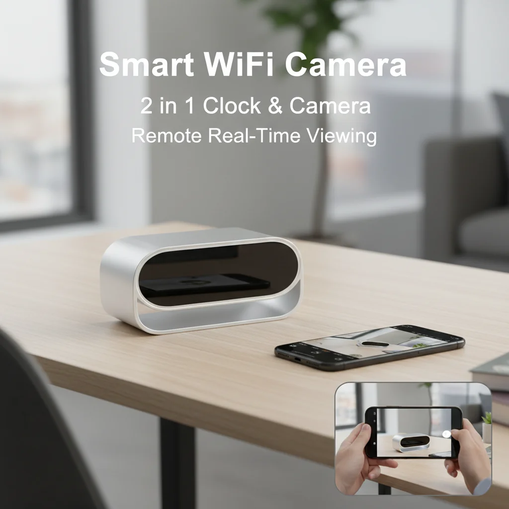 

Home Smart Clock Camera 4K UHD Wireless Wifi Cameras with 64GB SD Card Micro Cam IR Night Vision Alarm Camcorder Remote Control