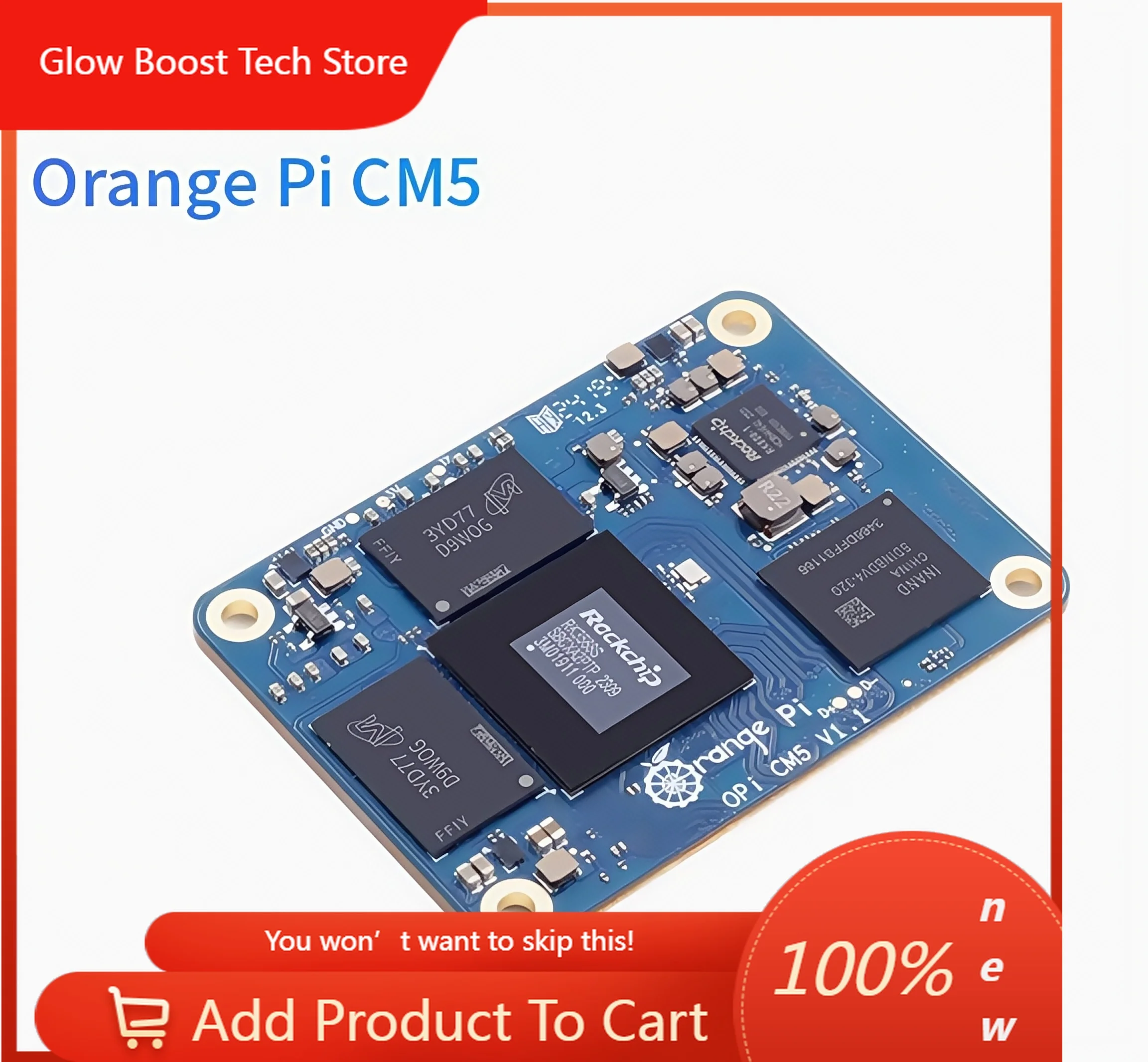Placa de Desenvolvimento NYOrange Pi Cm5 com Chip Rockchip Rk3588s