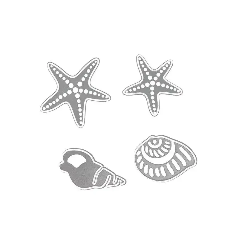 4pcs DIY Metal Cutting Dies Sea Star Conch Seashell Scrapbooking   Craft