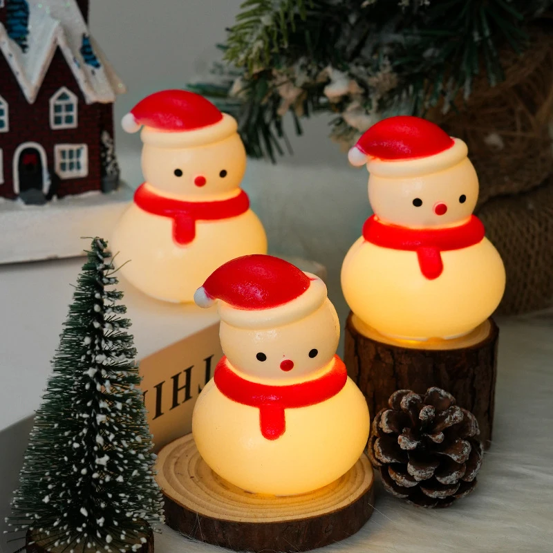 LED-Weihnachtsnachtlicht Niedlicher Weihnachtsmann Schneemann Leuchtendes Licht Weihnachtsdekoration Nachtlampe Weihnachtsdekoration für Schlafzimmer Nachttisch – Detail 6