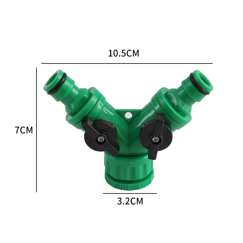 

Y Connector Resealable Quick Coupling Drip Irrigation System Adapter 3-way Valve