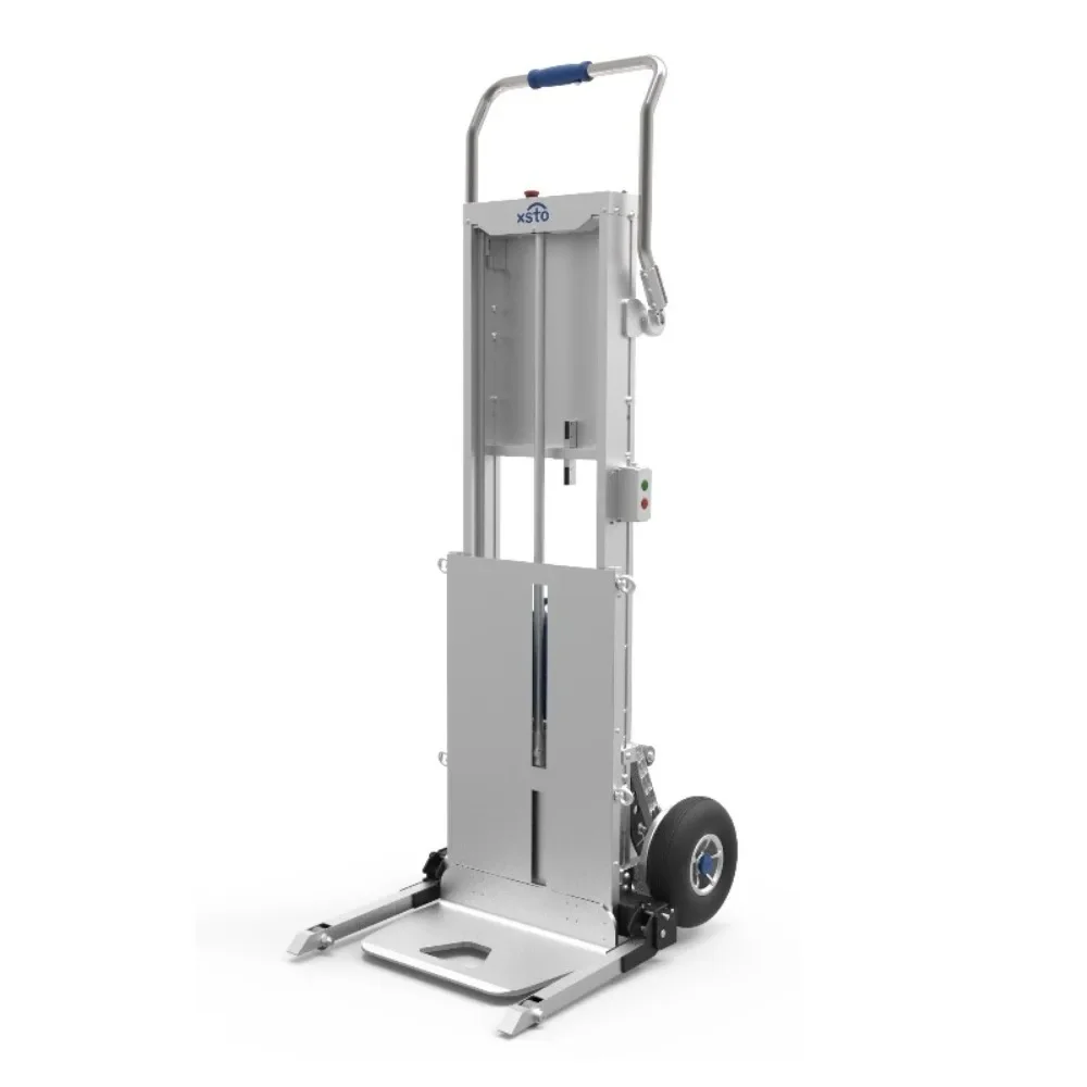 An Electric Forklift Battery Powered Cart Moving Factory Stairclimber Hand With Motor Lithium Multi Trolley Stairs