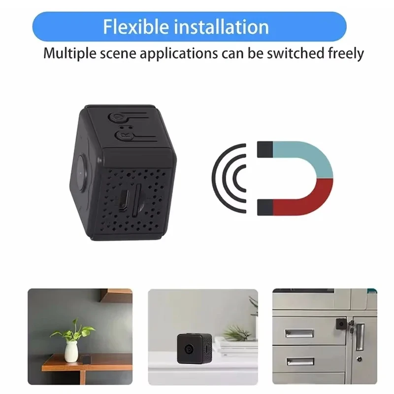 2024 Mini High Definition Camera Wireless Wifi Remote Intelligent Monitor Security Camera Long Battery Life No Need To Plug In