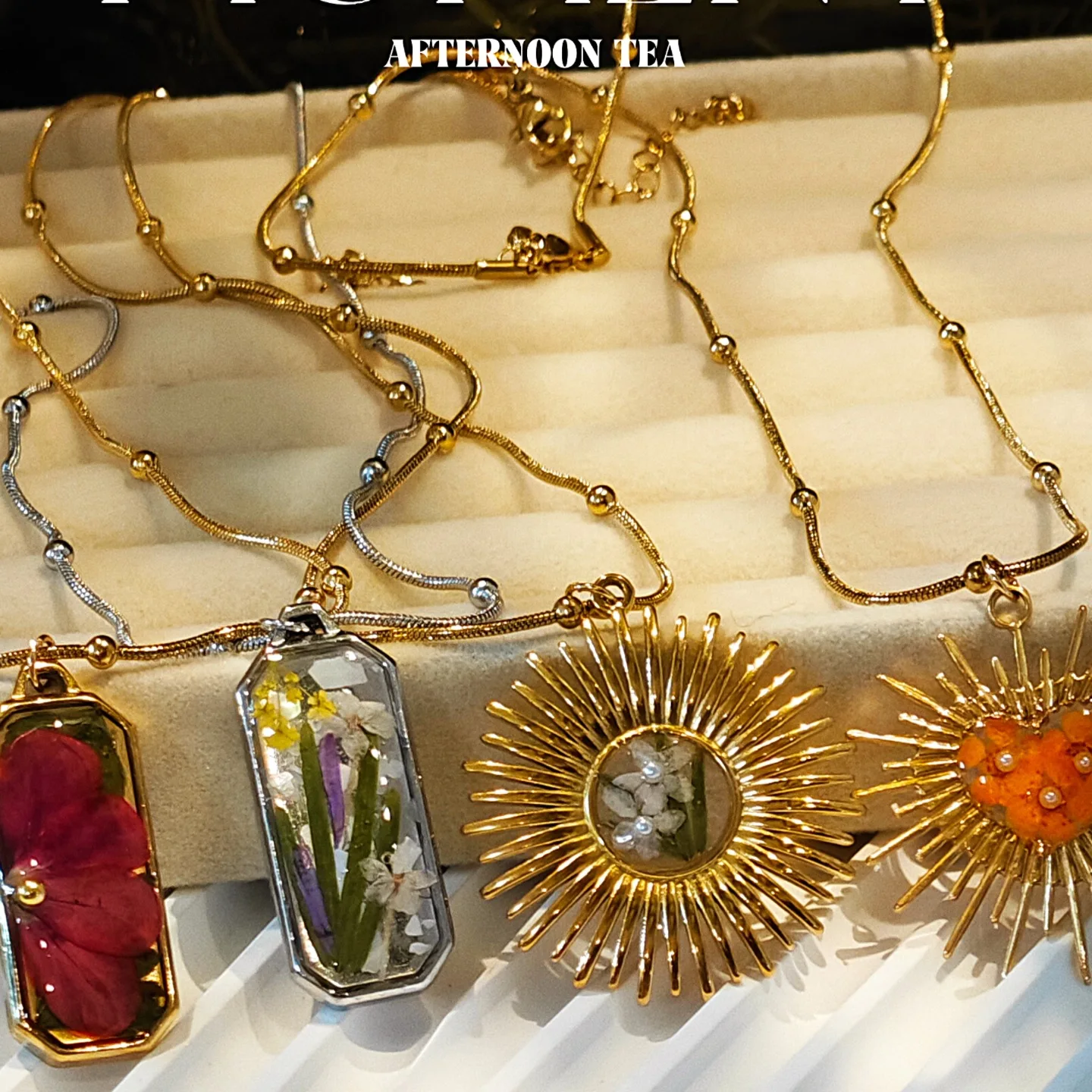 

3307 оптовая продажа, винтажное ожерелье ручной работы из сушеных настоящих цветов из нержавеющей стали, цепочка для свитера с вечным цветком, подарок на Рождество и день рождения