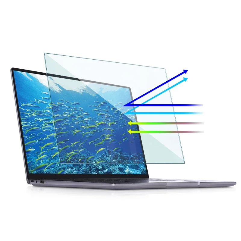 Anti blue light notebook screen film 11.6/12.5/13.3/14.6/15.6/17.3-inch  294X165mm 310X174mm  383X215mm PET eye protection film