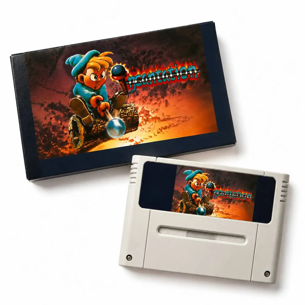 Incantation 16-Bit Retro-Reproduktions-Cartridge Fantasy Magic Action-Plattformer PAL-Version mit CIB Retail-Box-Option