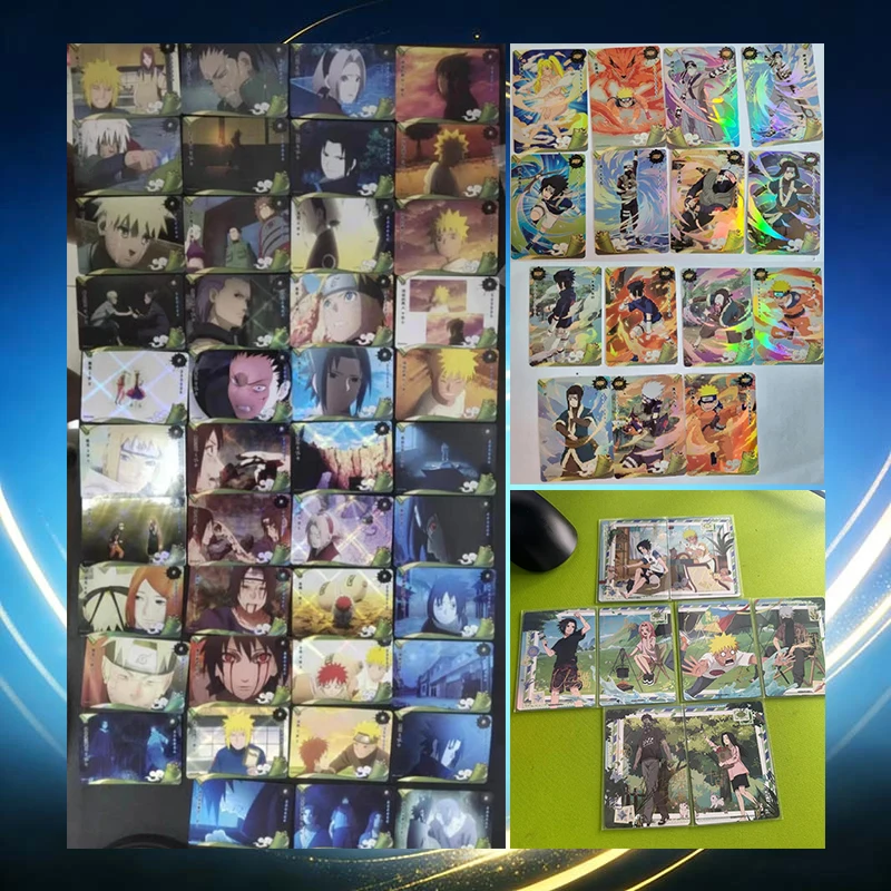 Kayou Naruto AR SSR UR PU SR Set of Cards Uzumaki Naruto Uchiha Sasuke Haruno Sakura Hatake Kakashi Anime Collection Card Toys