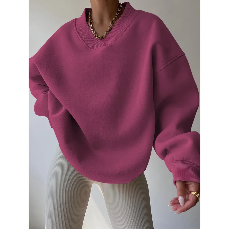 

Color Crew Neck Hoodie Women's Sweatshirt round Neck Pullover Spring Fashion Casual Comfortable Soft Material