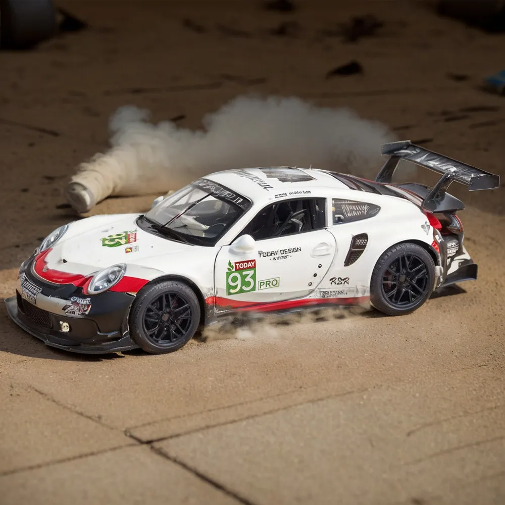 

1:32 911 GT3 RSR Sports Car Alloy Car Model Sound and Light Car Decoration Collection Gift Toy Diecast Model