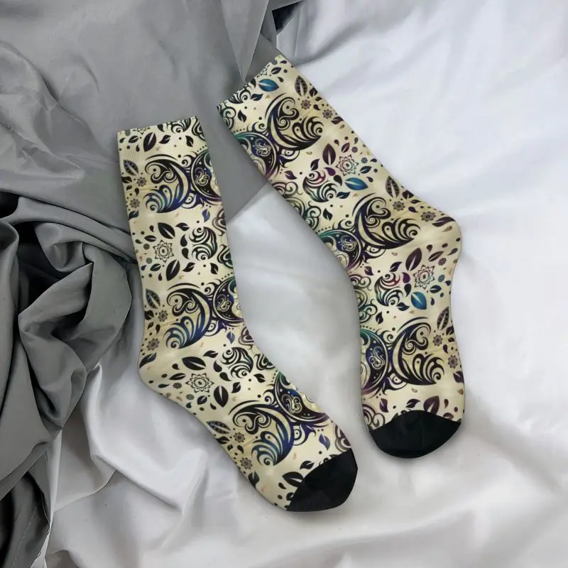 Triple Moon Goddess Dress Socks Mens Womens Warm Fashion Novelty Witch Wiccan Magic Crew Socks