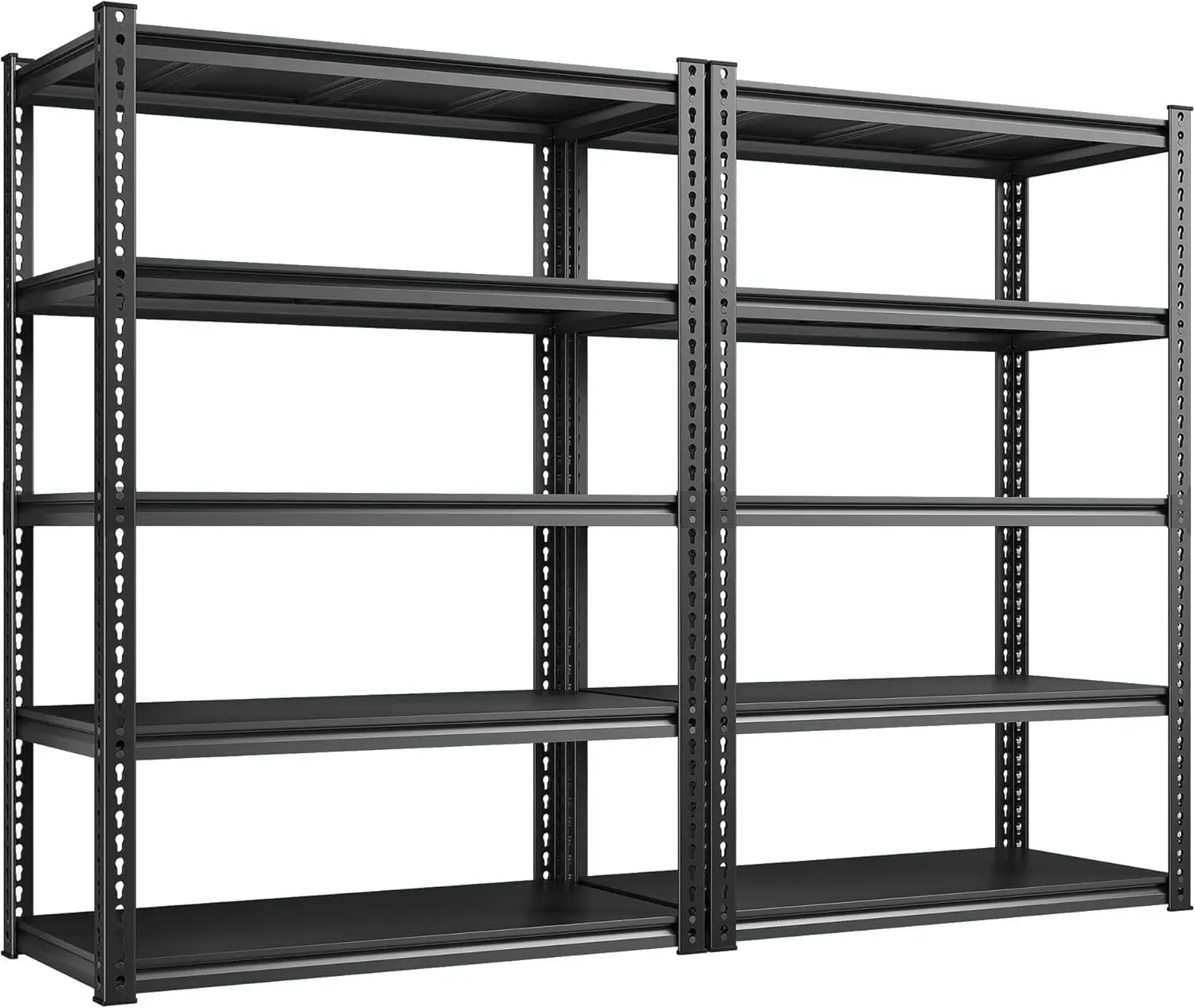 72'' Garage Shelving Heavy Duty Garage Storage Shelves Loads 2050LBS Heavy Duty Shelving Adjustable 5-Tier Metal Shelves