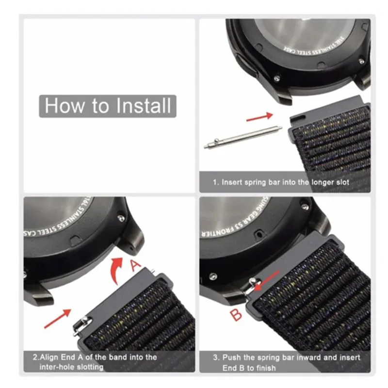 حزام حلقة من النايلون لساعة Amazfit Watch Active 2 الذكية، سوار بديل رياضي لساعة Huami Active2