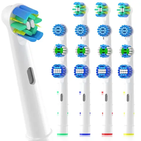 16x Toothbrush Head Compatible with Braun Oral-B Electric Toothbrushes, Toothbrush Heads Fit for Oral b Pro 3 Series/3500/Pro600