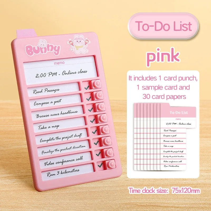 Self-Discipline Checklist Board, Reusable Daily Task Tracker for Kids, Study Habit Building with 30 Replacement Papers